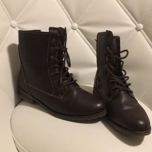 Brown Lace Up Boots